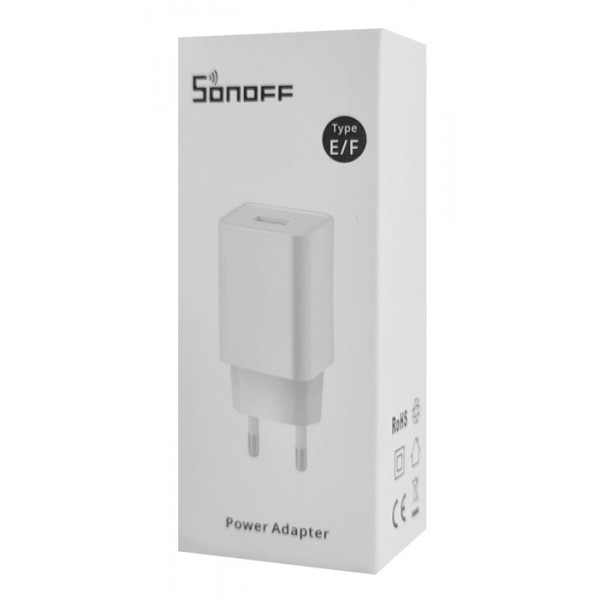 SONOFF φορτιστής τοίχου GA-0502000V, USB, 5V/2A, λευκός SONOFF φορτιστής τοίχου GA-0502000V, USB, 5V/2A, λευκός