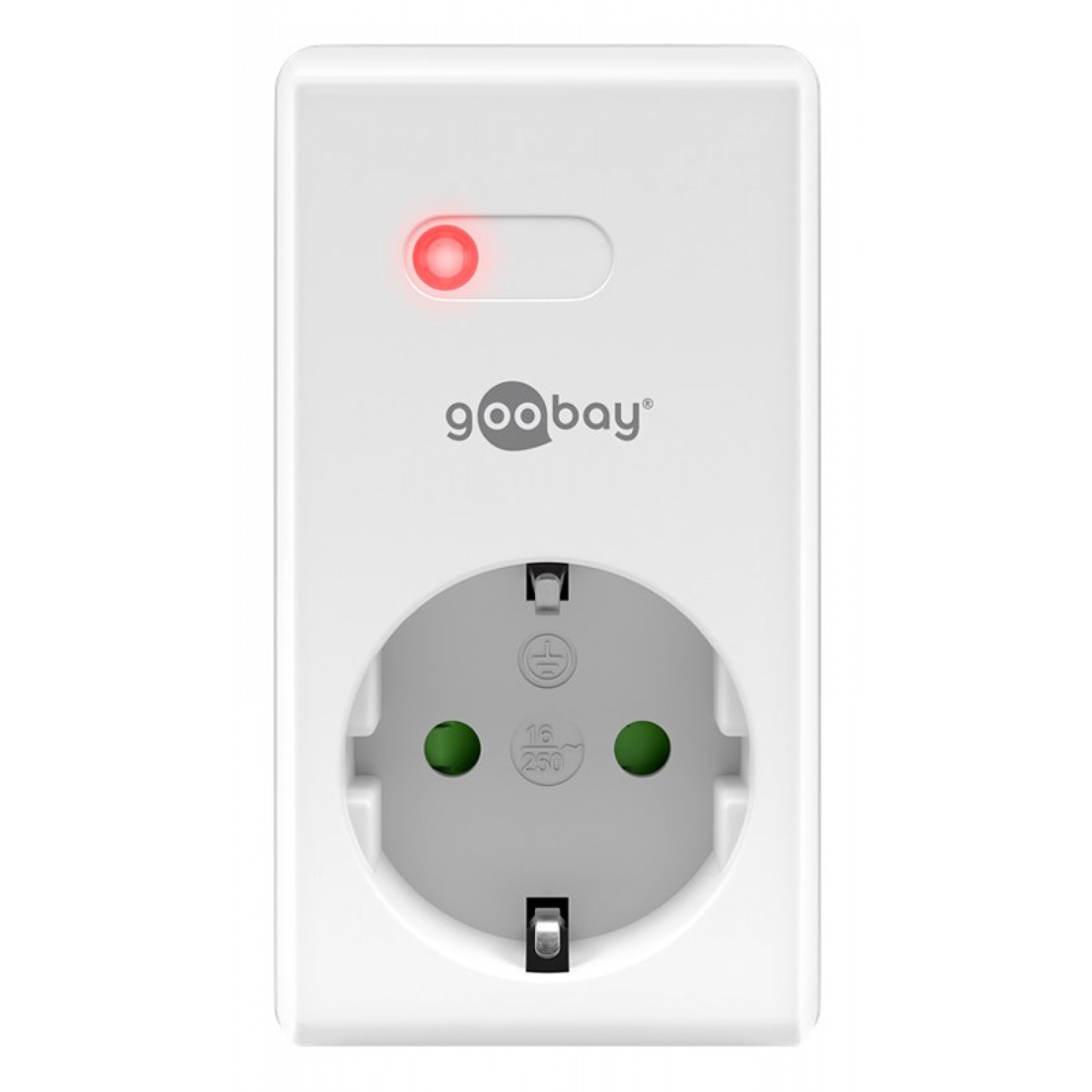 GOOBAY αντάπτορας ρεύματος 58690 ραδιοελεγχόμενος, schuko, 5A, λευκός