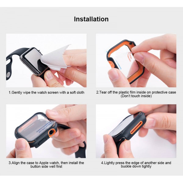 NILLKIN θήκη CrashBumper για Apple Watch series 4/5/6/SE, 44mm, γκρι NILLKIN θήκη CrashBumper για Apple Watch series 4/5/6/SE, 44mm, γκρι