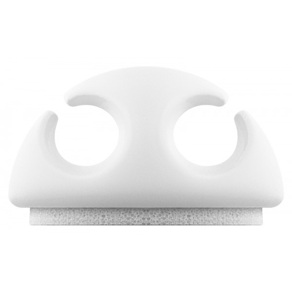 GOOBAY οργανωτές καλωδίων σιλικόνης 70364, 2 θέσεων, Φ5.3mm, λευκό, 6τμχ