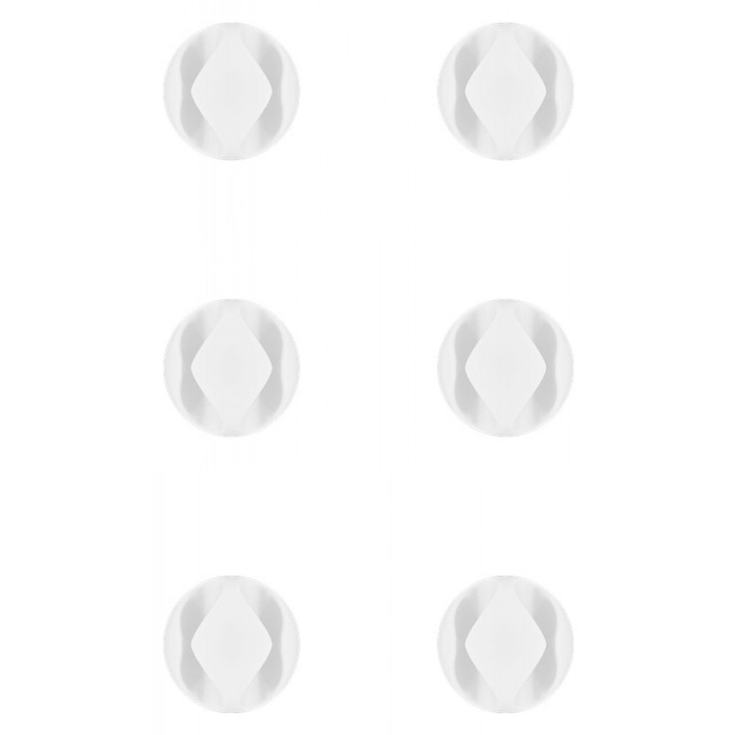 GOOBAY οργανωτές καλωδίων σιλικόνης 70364, 2 θέσεων, Φ5.3mm, λευκό, 6τμχ