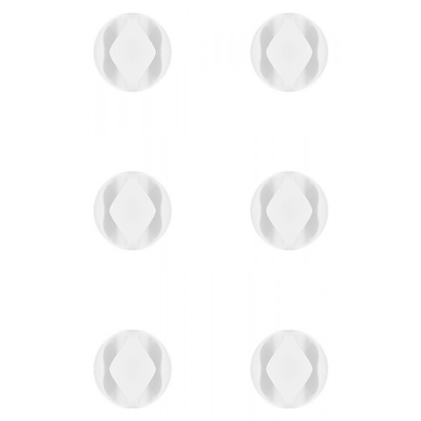 GOOBAY οργανωτές καλωδίων σιλικόνης 70364, 2 θέσεων, Φ5.3mm, λευκό, 6τμχ