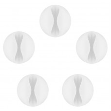 GOOBAY οργανωτές καλωδίων σιλικόνης 95183, 1 θέση, Φ7.8mm, λευκό, 5τμχ