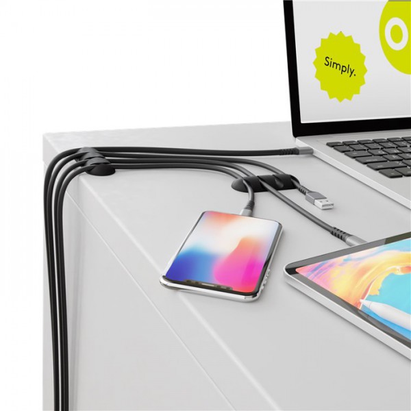 GOOBAY οργανωτές καλωδίων σιλικόνης 70406, 4 θέσεων, Φ6.2mm, μαύρο, 2τμχ GOOBAY οργανωτές καλωδίων σιλικόνης 70406, 4 θέσεων, Φ6.2mm, μαύρο, 2τμχ