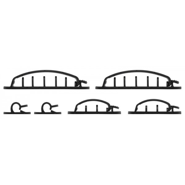 GOOBAY σετ οργανωτές καλωδίων 70684, 1/3/6 θέσεων, μαύρο, 6τμχ GOOBAY σετ οργανωτές καλωδίων 70684, 1/3/6 θέσεων, μαύρο, 6τμχ