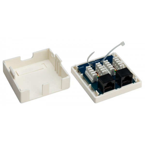 GOOBAY επιτοίχια πρίζα δικτύου 77633, 2 θύρες RJ45, CAT 6 UTP, λευκή GOOBAY επιτοίχια πρίζα δικτύου 77633, 2 θύρες RJ45, CAT 6 UTP, λευκή