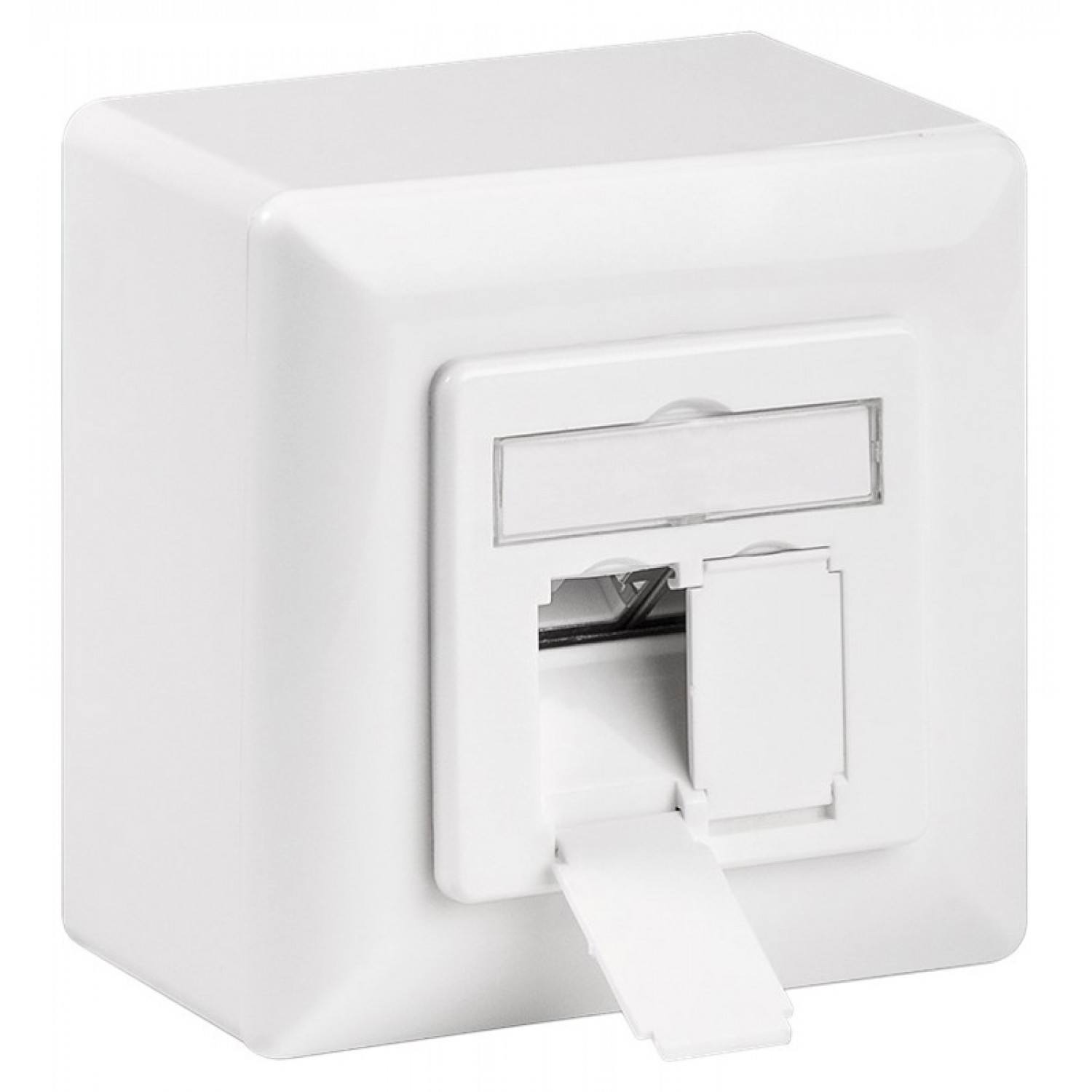 GOOBAY επιτοίχια πρίζα CAT 6 68244, 2x RJ45, 80x80mm, λευκή GOOBAY επιτοίχια πρίζα CAT 6 68244, 2x RJ45, 80x80mm, λευκή