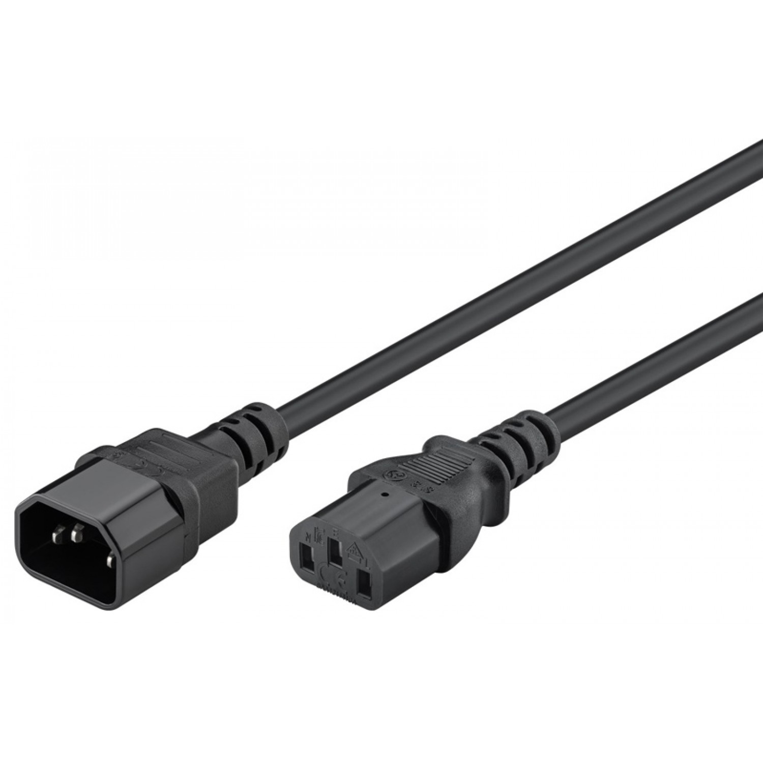 GOOBAY καλώδιο προέκτασης τροφοδοσίας 50081, 0.75mm², 2m, μαύρο GOOBAY καλώδιο προέκτασης τροφοδοσίας 50081, 0.75mm², 2m, μαύρο