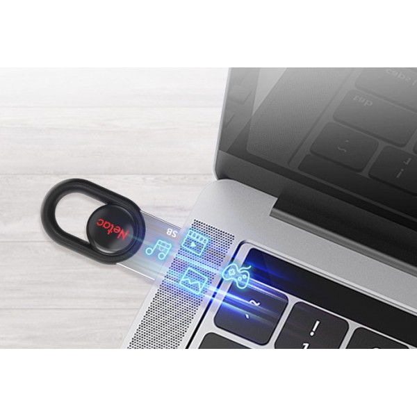 NETAC USB Flash Drive UM2, 64GB, USB 2.0, μαύρο