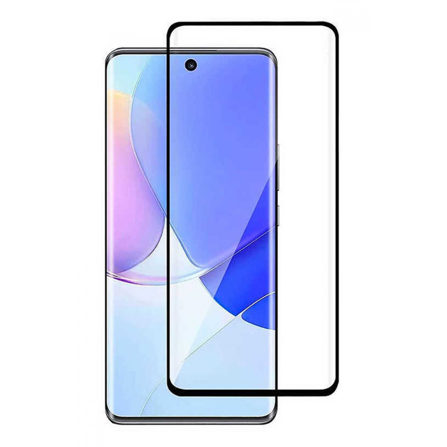 POWERTECH tempered glass 5D, full glue, curved, Huawei Nova 9, μαύρο POWERTECH tempered glass 5D, full glue, curved, Huawei Nova 9, μαύρο