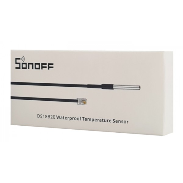SONOFF καλώδιο με αισθητήρα θερμοκρασίας DS18B20, αδιάβροχο, 50cm, μαύρο SONOFF καλώδιο με αισθητήρα θερμοκρασίας DS18B20, αδιάβροχο, 50cm, μαύρο