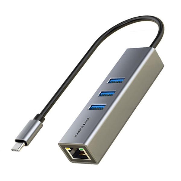 CABLETIME USB-C hub CT-CMLU3, RJ45 & 3x USB θύρες, 5Gbps, 1000Mbps, γκρι CABLETIME USB-C hub CT-CMLU3, RJ45 & 3x USB θύρες, 5Gbps, 1000Mbps, γκρι