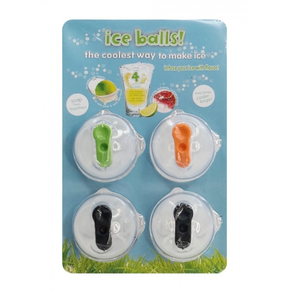 Σετ παγοθήκες σε σχήμα σφαίρας AG528, 1 θέσης, 35mm, διάφανες, 4τμχ