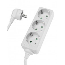 OSSUN πολύπριζο 099983, 3x schuko, 16A, 5m, λευκό