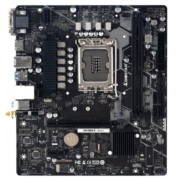 BIOSTAR μητρική H610MX-E, 2x DDR4, s1700, USB 3.2, uATX, GbE, Ver. 6.0 BIOSTAR μητρική H610MX-E, 2x DDR4, s1700, USB 3.2, uATX, GbE, Ver. 6.0