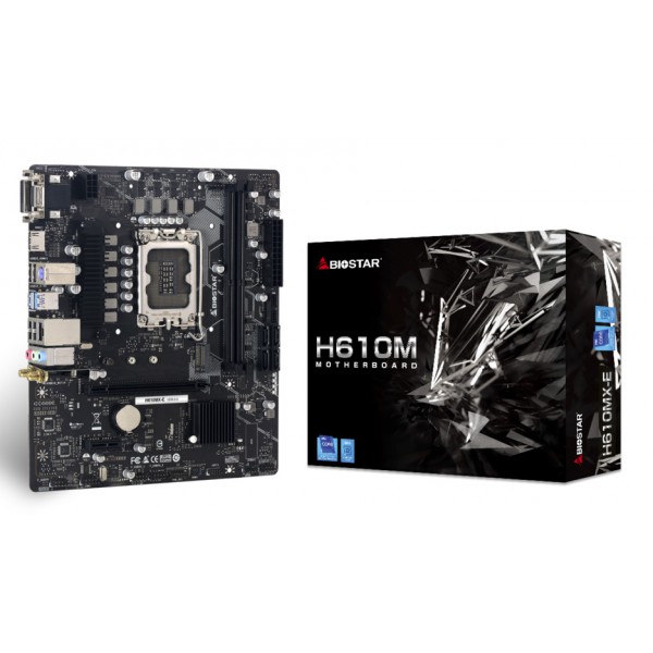 BIOSTAR μητρική H610MX-E, 2x DDR4, s1700, USB 3.2, uATX, GbE, Ver. 6.0 BIOSTAR μητρική H610MX-E, 2x DDR4, s1700, USB 3.2, uATX, GbE, Ver. 6.0