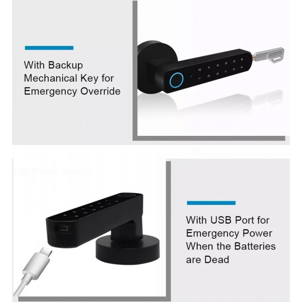 SECUKEY ηλεκτροπύρος D100-BT, συνδυασμού & fingerprint, μαύρος SECUKEY ηλεκτροπύρος D100-BT, συνδυασμού & fingerprint, μαύρος