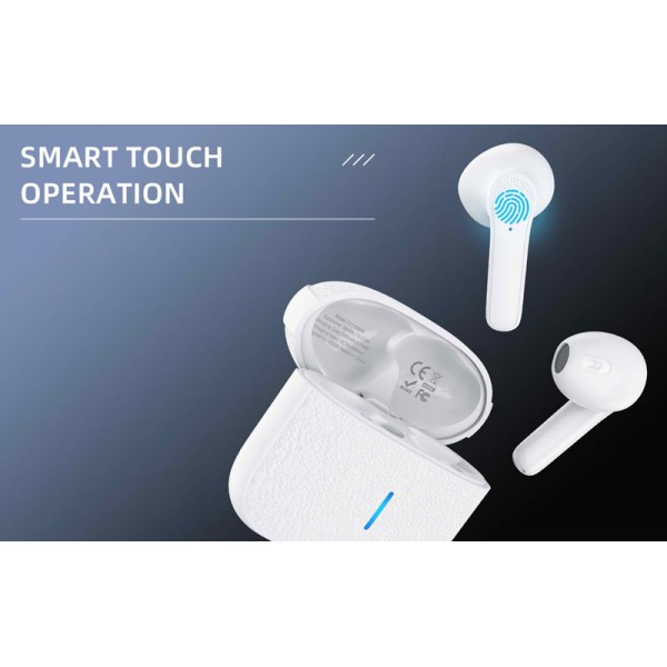 YISON earphones με θήκη φόρτισης TWS-T11, True Wireless 30/200mAh, λευκά YISON earphones με θήκη φόρτισης TWS-T11, True Wireless 30/200mAh, λευκά
