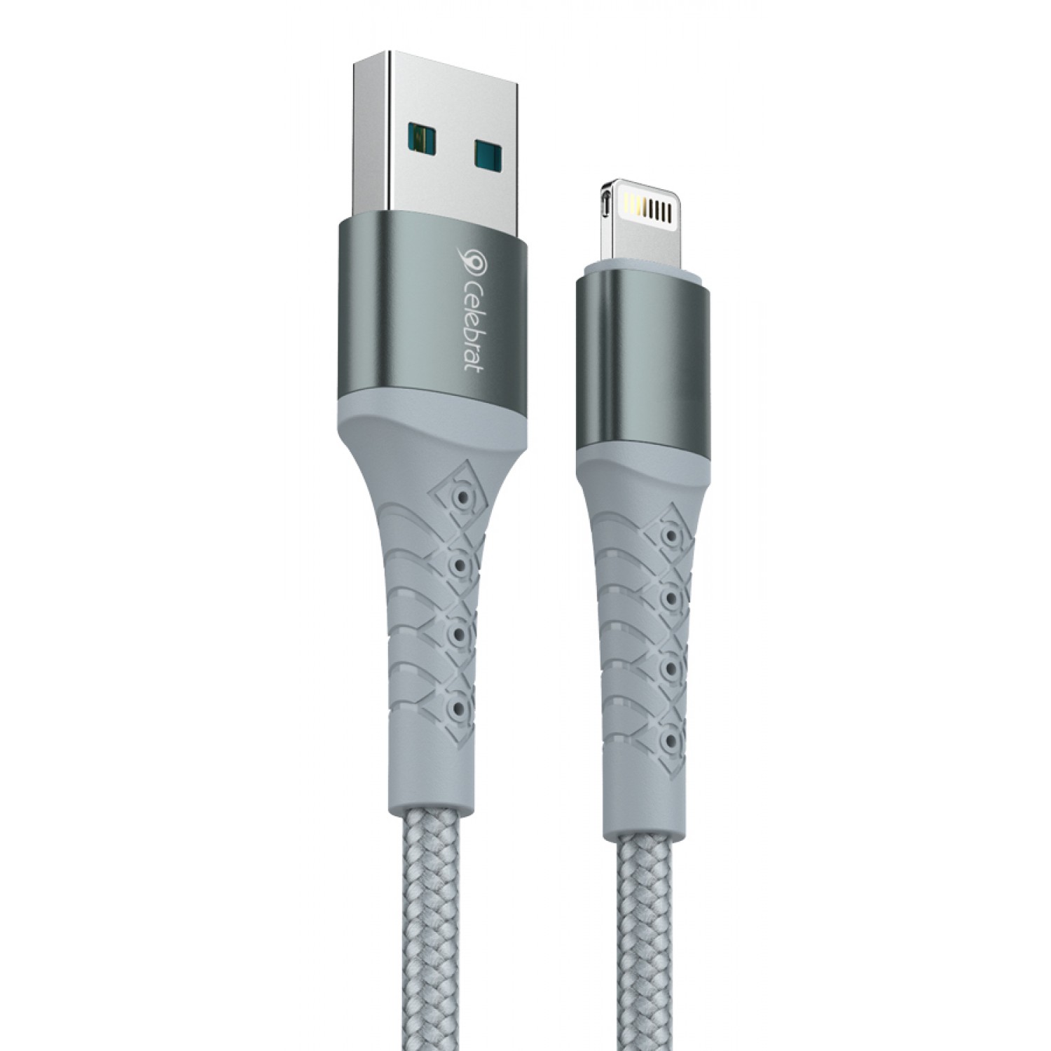 CELEBRAT καλώδιο USB σε Lightning CB-16I, 2.4A, 1m, γκρι CELEBRAT καλώδιο USB σε Lightning CB-16I, 2.4A, 1m, γκρι