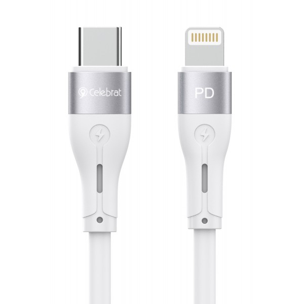CELEBRAT καλώδιο USC-C σε Lightning HB-03I, PD 20W 3A, 1m, λευκό CELEBRAT καλώδιο USC-C σε Lightning HB-03I, PD 20W 3A, 1m, λευκό