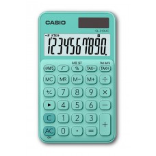 CASIO αριθμομηχανή τσέπης SL-310UC, ηλιακό & μπαταρία, 10 ψηφία, πράσινη