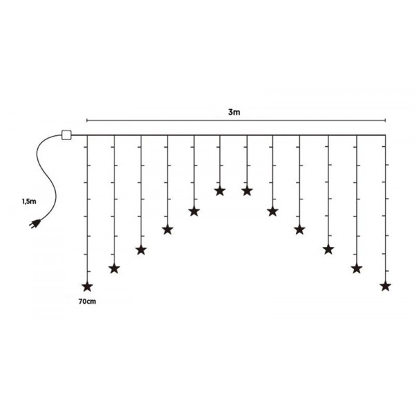 MOON IN THE ROOM LED λαμπάκια κουρτίνα ML49C, 0.7 x 3m, 230V, 136 LED MOON IN THE ROOM LED λαμπάκια κουρτίνα ML49C, 0.7 x 3m, 230V, 136 LED