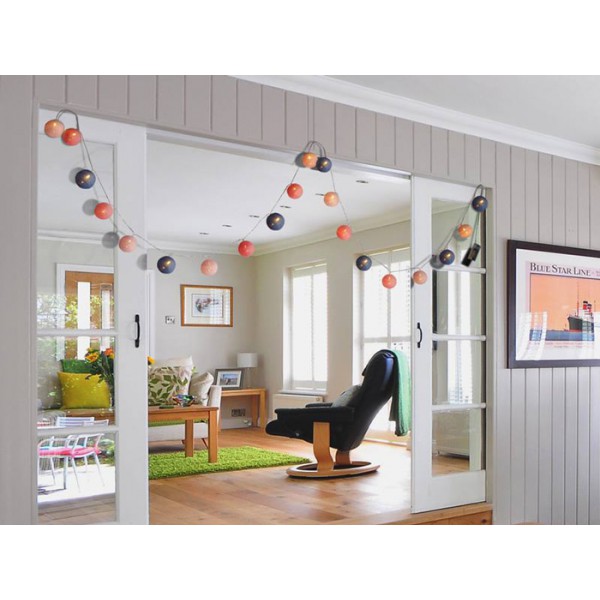 MOON IN THE ROOM LED φωτιστικές μπάλες ML20, Φ 6cm, μπλε & ροζ