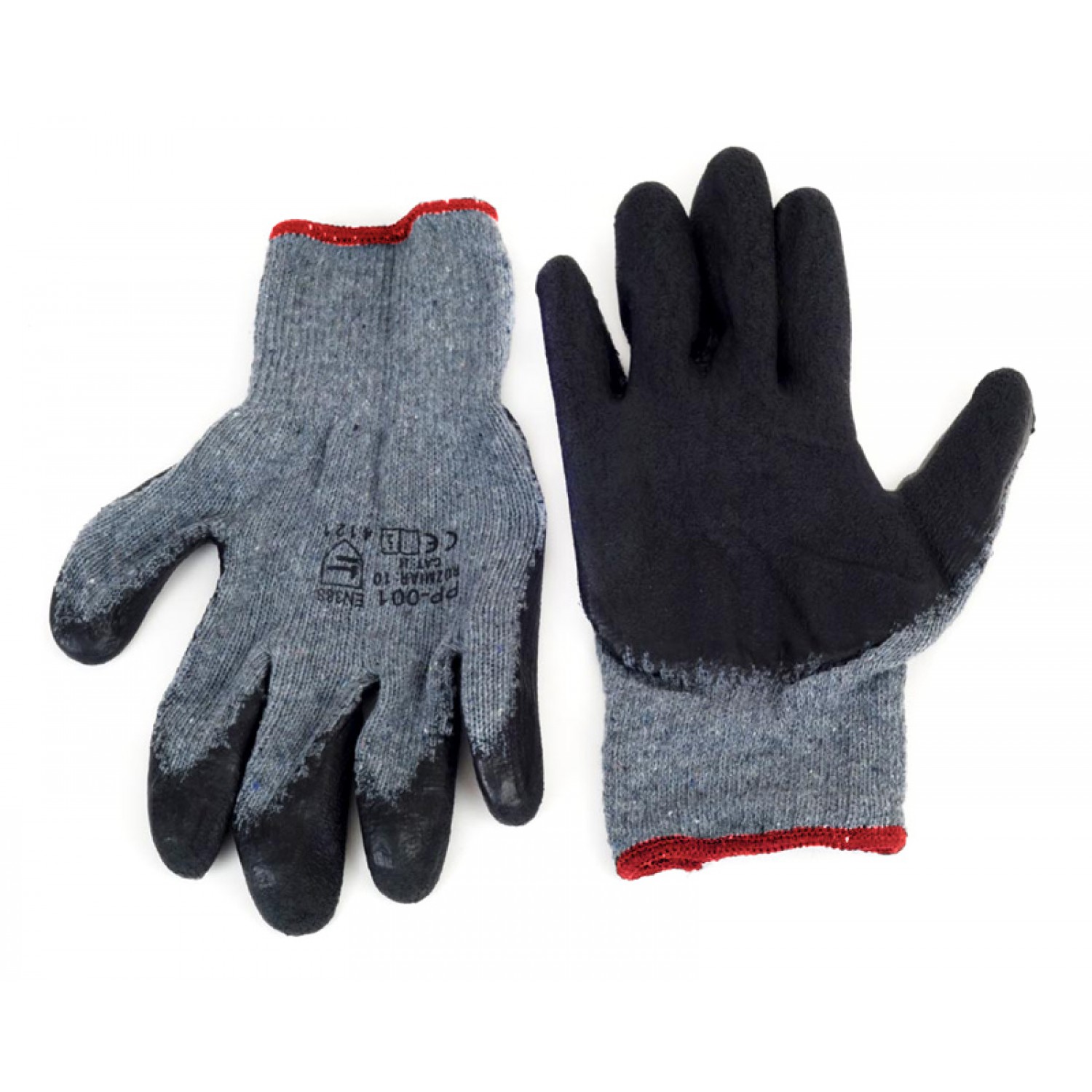 Γάντια εργασίας 02047, αντιολισθητικά, γκρι-μαύρο