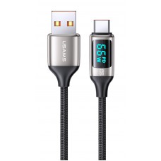 USAMS καλώδιο USB-C σε USB US-SJ544, 30W 6A, 1.2m, ασημί