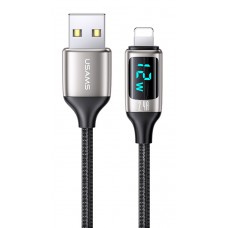 USAMS καλώδιο Lightning σε USB US-SJ543, 2.4A, 1.2m, ασημί