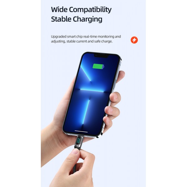 USAMS καλώδιο Lightning σε USB-C US-SJ545, 20W PD, 1.2m, ασημί USAMS καλώδιο Lightning σε USB-C US-SJ545, 20W PD, 1.2m, ασημί