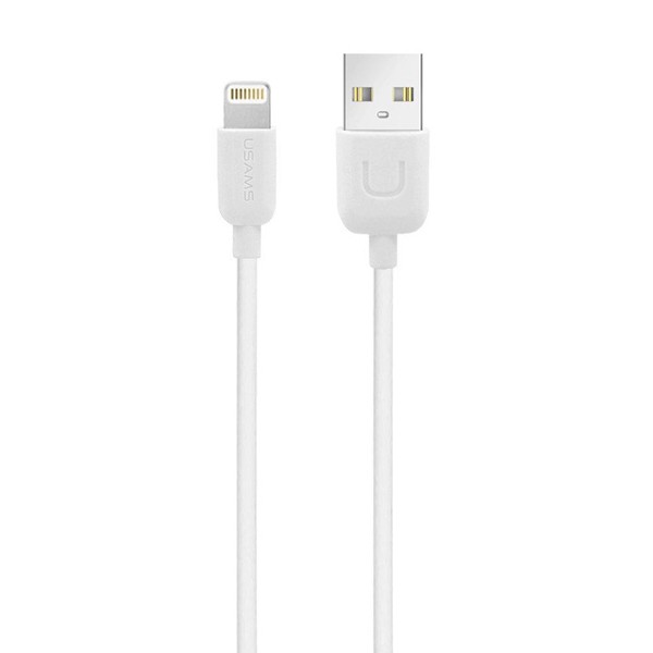 USAMS καλώδιο Lightning σε USB US-SJ097, 2.1A, 1m, λευκό USAMS καλώδιο Lightning σε USB US-SJ097, 2.1A, 1m, λευκό