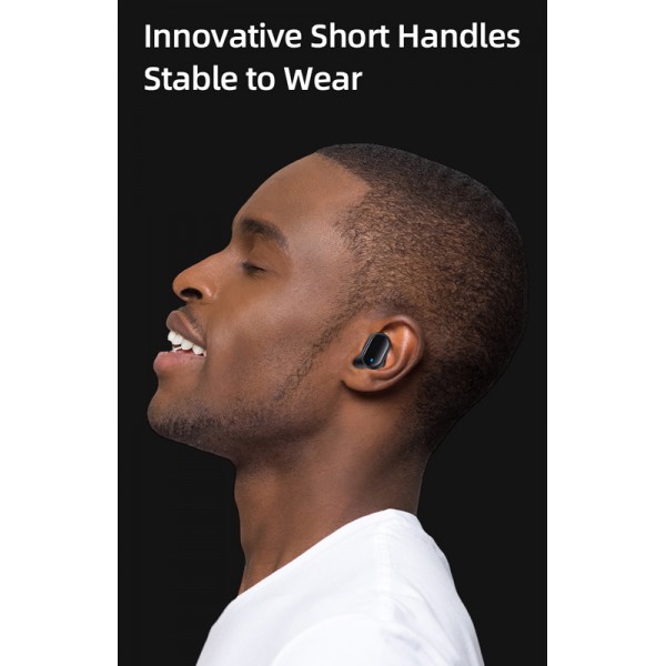 USAMS earphones με θήκη φόρτισης BH11, True Wireless, λευκά