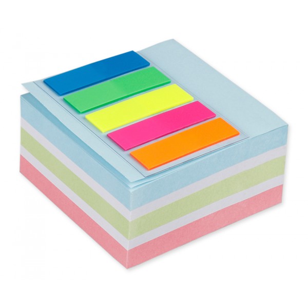 MP αυτοκόλλητα χαρτάκια σημειώσεων PN181 75x75mm, 400+100τμχ, χρωματιστά