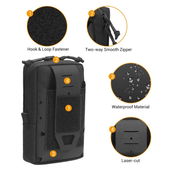 C-TECH τσαντάκι ορειβασίας TOOL-0078, θήκη smartphone, 5x10x17cm, μαύρο C-TECH τσαντάκι ορειβασίας TOOL-0078, θήκη smartphone, 5x10x17cm, μαύρο