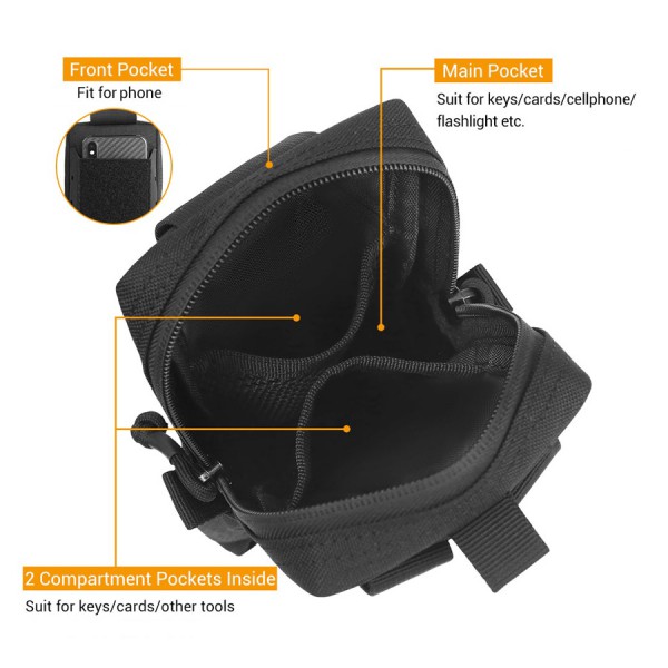 C-TECH τσαντάκι ορειβασίας TOOL-0078, θήκη smartphone, 5x10x17cm, μαύρο C-TECH τσαντάκι ορειβασίας TOOL-0078, θήκη smartphone, 5x10x17cm, μαύρο