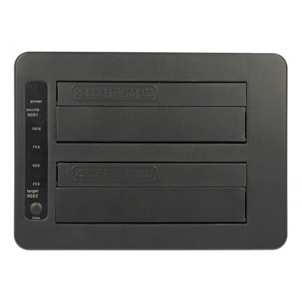 DELOCK docking station 63957, clone function, 2x HDD/SSD, 6Gb/s, μαύρο DELOCK docking station 63957, clone function, 2x HDD/SSD, 6Gb/s, μαύρο