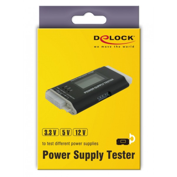 DELOCK tester τροφοδοτικού PC 18159, 3.3V/5V/12V, ATX/BTX/ITX DELOCK tester τροφοδοτικού PC 18159, 3.3V/5V/12V, ATX/BTX/ITX