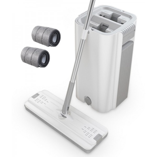 Σετ κουβάς & παρκετέζα με μικροΐνες CLN-0047, 23x22.5x38cm, λευκό Σετ κουβάς & παρκετέζα με μικροΐνες CLN-0047, 23x22.5x38cm, λευκό