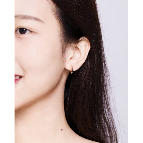 BAMOER σκουλαρίκια κρίκοι BSE119, ασήμι 925, ροζ χρυσό BAMOER σκουλαρίκια κρίκοι BSE119, ασήμι 925, ροζ χρυσό