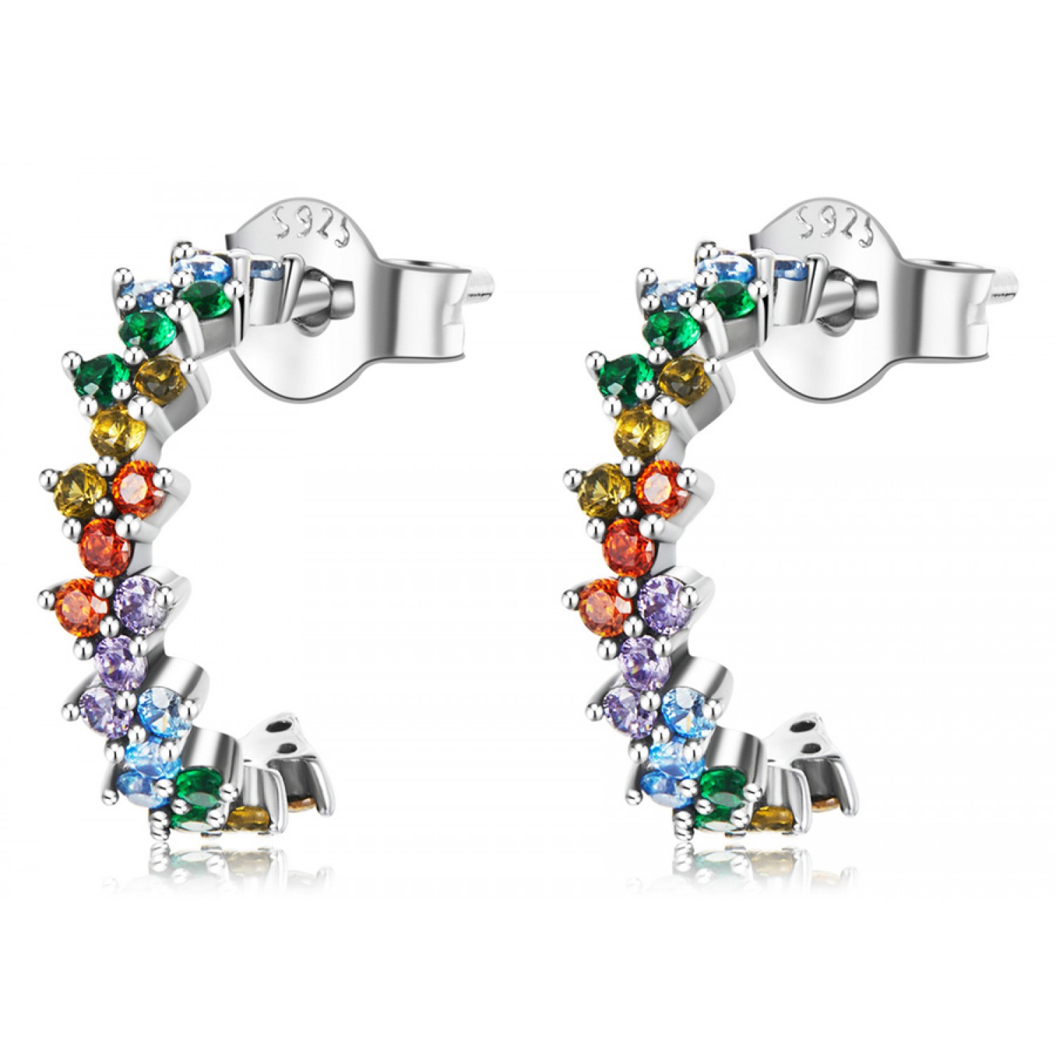 BAMOER σκουλαρίκια κρίκοι SCE1272, κυβική ζιρκόνια, ασήμι 925, ασημί BAMOER σκουλαρίκια κρίκοι SCE1272, κυβική ζιρκόνια, ασήμι 925, ασημί