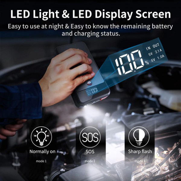 UTRAI εκκινητής μπαταρίας αυτοκινήτου Jstar Air με φακό, 12V/1000A UTRAI εκκινητής μπαταρίας αυτοκινήτου Jstar Air με φακό, 12V/1000A