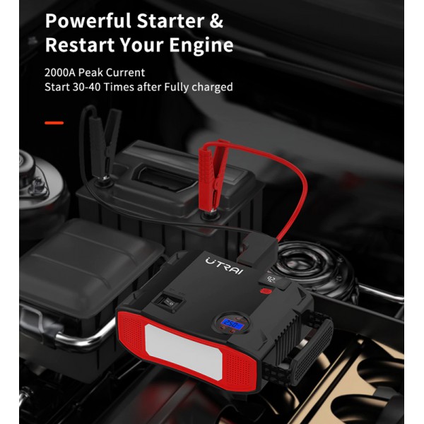 UTRAI εκκινητής μπαταρίας/συμπιεστής αέρος Jstar 5 με φακό, 12V/2000A UTRAI εκκινητής μπαταρίας/συμπιεστής αέρος Jstar 5 με φακό, 12V/2000A