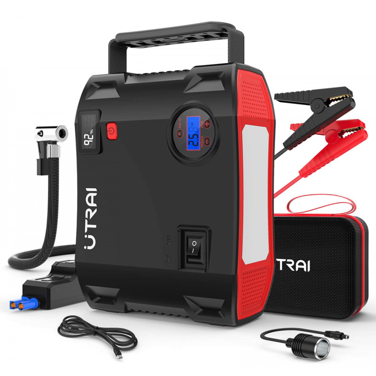 UTRAI εκκινητής μπαταρίας/συμπιεστής αέρος Jstar 5 με φακό, 12V/2000A UTRAI εκκινητής μπαταρίας/συμπιεστής αέρος Jstar 5 με φακό, 12V/2000A