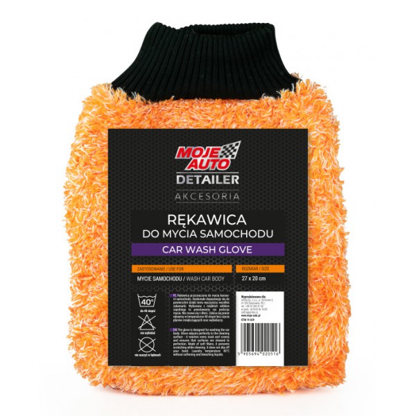 MOJE AUTO γάντι καθαρισμού αυτοκινήτου 19-629, 20x27cm, πορτοκαλί MOJE AUTO γάντι καθαρισμού αυτοκινήτου 19-629, 20x27cm, πορτοκαλί
