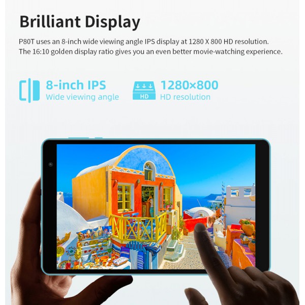 TECLAST tablet P80T, 8" HD, 3/32GB, Android 12, μπλε TECLAST tablet P80T, 8" HD, 3/32GB, Android 12, μπλε