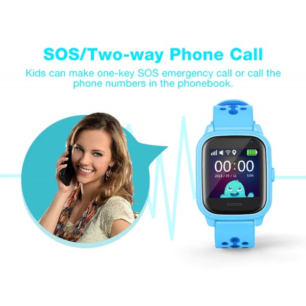 INTIME GPS smartwatch για παιδιά IT-54, 1.33", camera, 2G, IPX7, μαύρο INTIME GPS smartwatch για παιδιά IT-54, 1.33", camera, 2G, IPX7, μαύρο