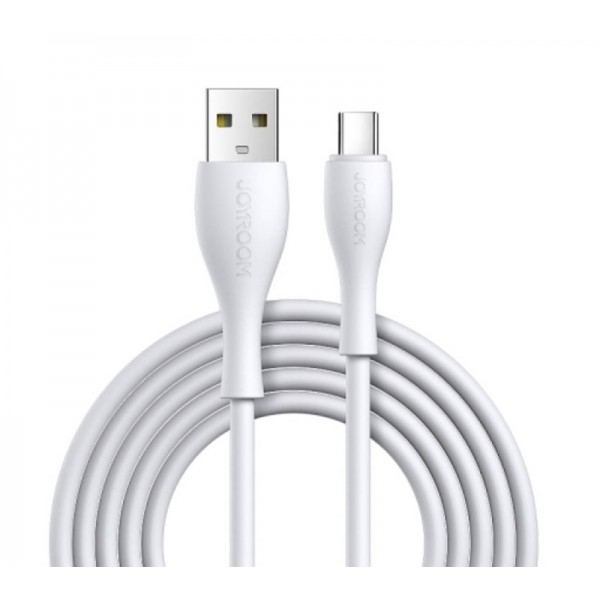 JOYROOM καλώδιο USB σε USB-C S-1030M8 με LED, 3A, 1m, λευκό JOYROOM καλώδιο USB σε USB-C S-1030M8 με LED, 3A, 1m, λευκό