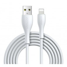 JOYROOM καλώδιο USB σε Lightning S-1030M8 με LED, 2.4A, 1m, λευκό