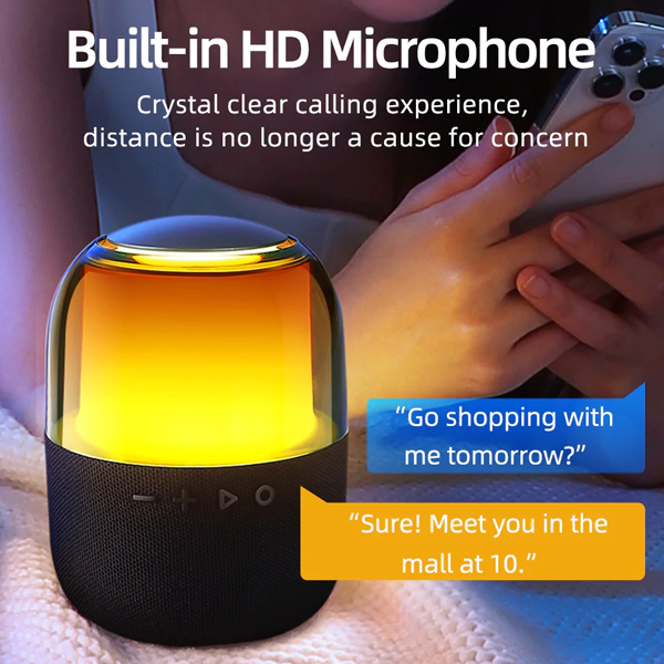 JOYROOM φορητό ηχείο JR-ML05, 8W, BT/micro SD/FM, TWS, 1500mAh, μαύρο JOYROOM φορητό ηχείο JR-ML05, 8W, BT/micro SD/FM, TWS, 1500mAh, μαύρο